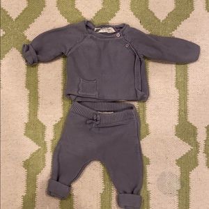 Monica and Andy grey Outfit 0-3 months
